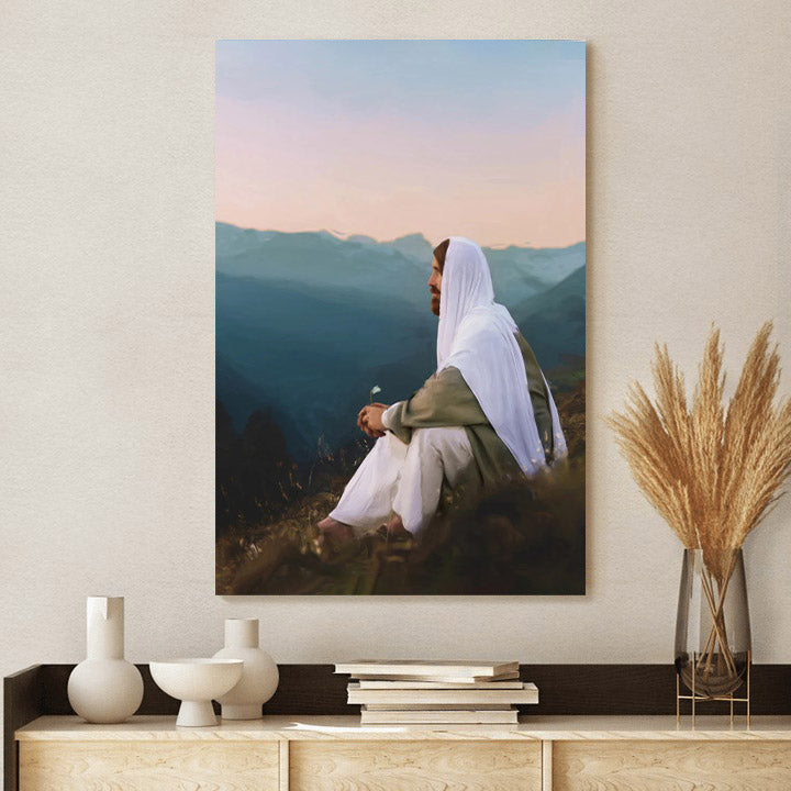 Jesus Christ Consider The Lilies Canvas Pictures - Jesus Christ Art - Christian Canvas Wall Art