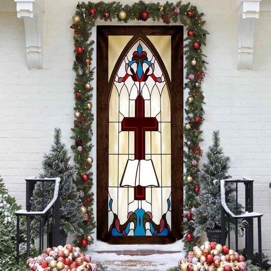 Jesus Christ Cross Door Cover - Religious Door Decorations - Christian Home Decor