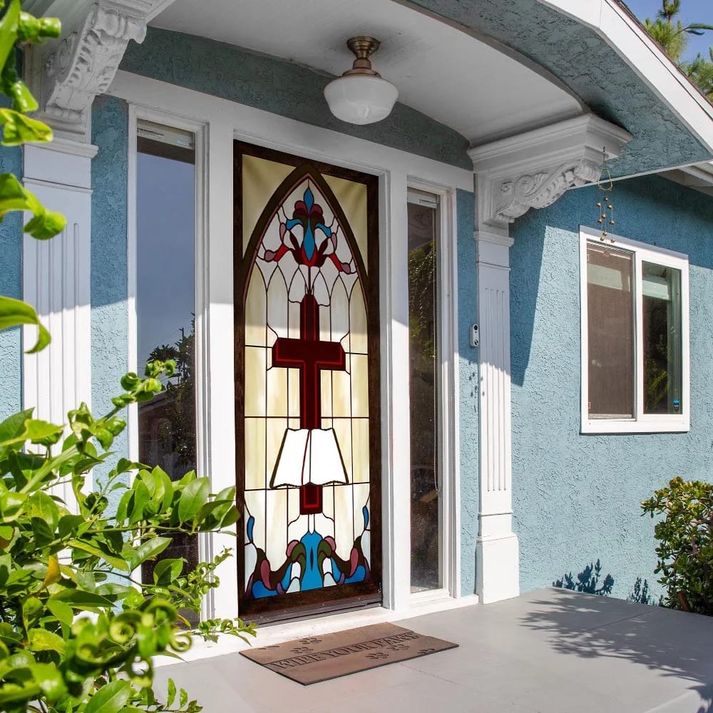 Jesus Christ Cross Door Cover - Religious Door Decorations - Christian Home Decor