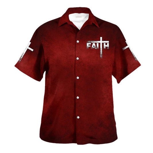 Jesus Christ Cross Faith Hawaiian Shirt - Christian Hawaiian Shirt - Religious Hawaiian Shirts