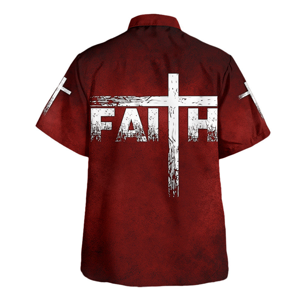 Jesus Christ Cross Faith Hawaiian Shirt - Christian Hawaiian Shirt - Religious Hawaiian Shirts