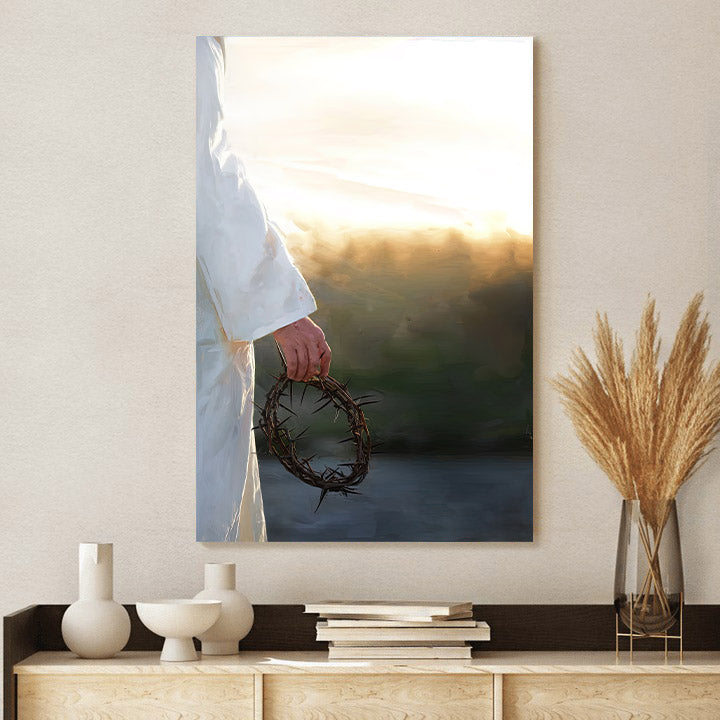 Jesus Christ Crown Of Thorn Canvas Pictures - Jesus Christ Art - Christian Canvas Wall Art