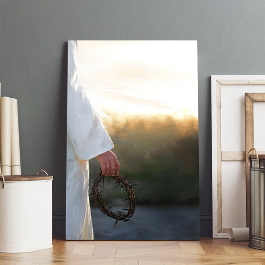 Jesus Christ Crown Of Thorn Canvas Pictures - Jesus Christ Art - Christian Canvas Wall Art