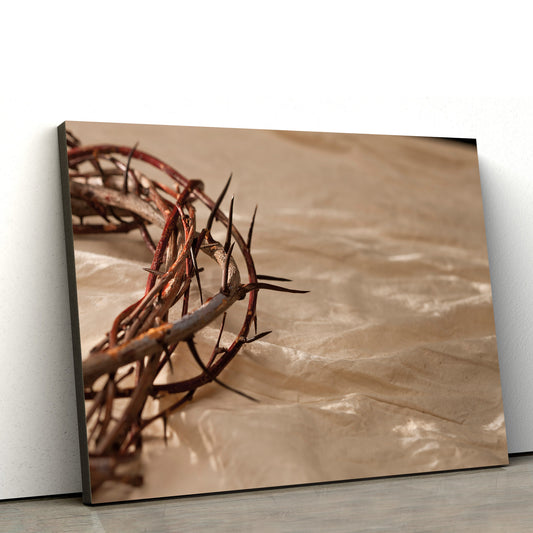 Jesus Christ Crown Of Thorns Canvas Wall Art - Easter Wall Art - Christian Canvas Wall Art