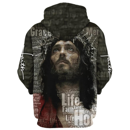 Jesus Christ Crown Of Thorns Hoodie - Men & Women Christian Hoodie - 3D Printed Hoodie