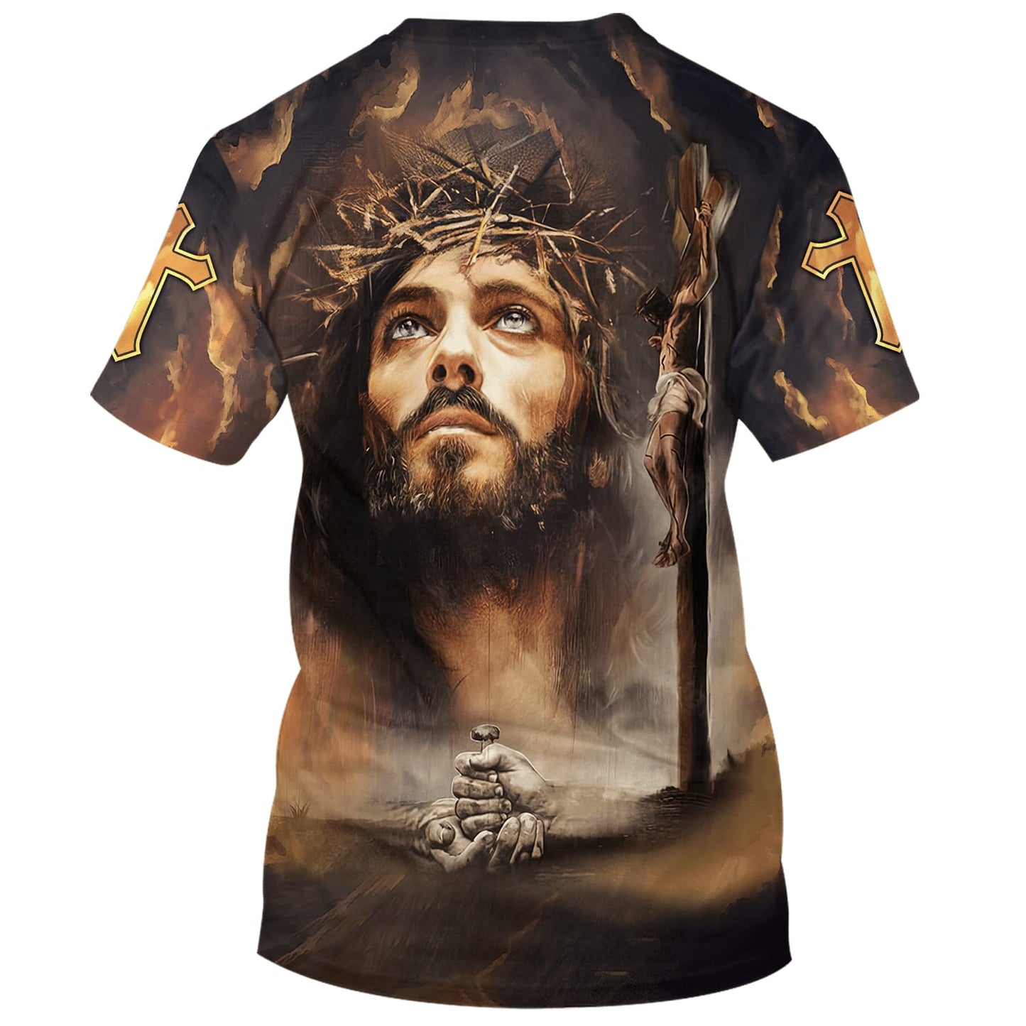 Jesus Christ Crucified On The Cross 3d T-Shirts - Christian Shirts For Men&Women
