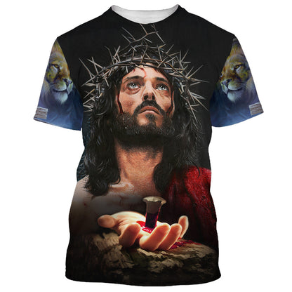 Jesus Christ Crucified Shirts - I Believe In God Our Father 3D All Over Printed Shirt for Men and Women