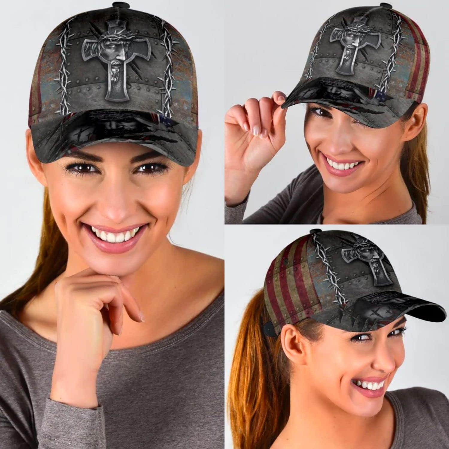 Jesus Christ Crucifixion Of Jesus All Over Print Baseball Cap - Christian Hats For Men Women