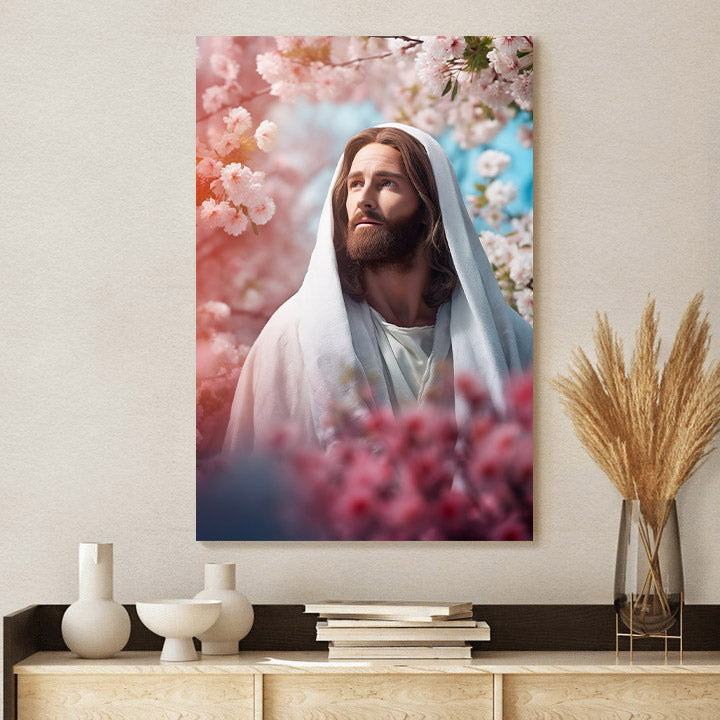 Jesus Christ Enjoying Spring - Jesus Canvas Pictures - Christian Wall Art