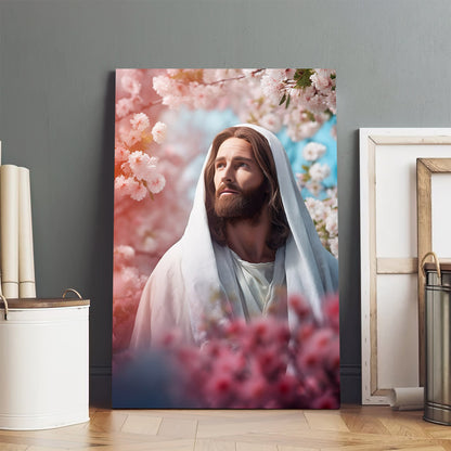 Jesus Christ Enjoying Spring - Jesus Canvas Pictures - Christian Wall Art