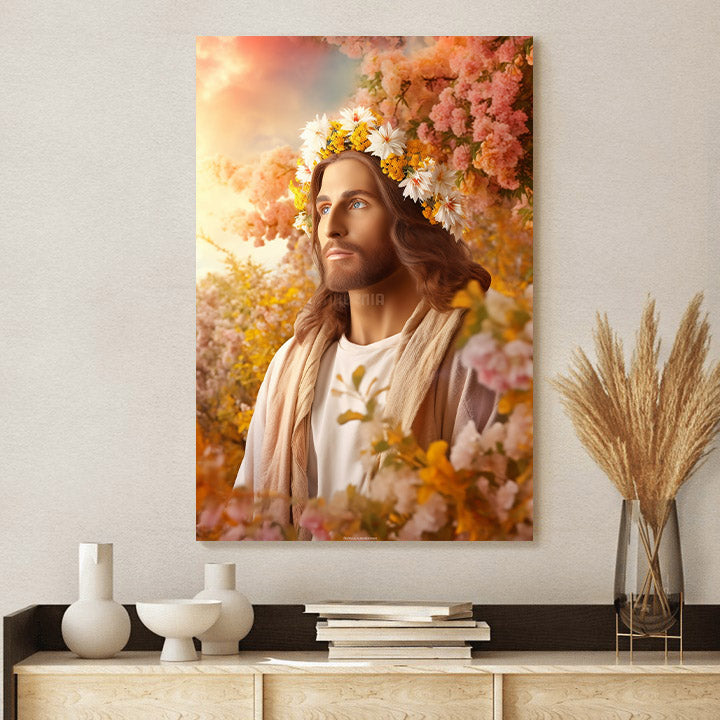 Jesus Christ Enjoying Spring - Jesus Canvas Pictures - Christian Wall Art