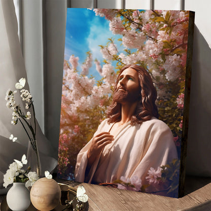 Jesus Christ Enjoying Spring 1 - Jesus Canvas Pictures - Christian Wall Art