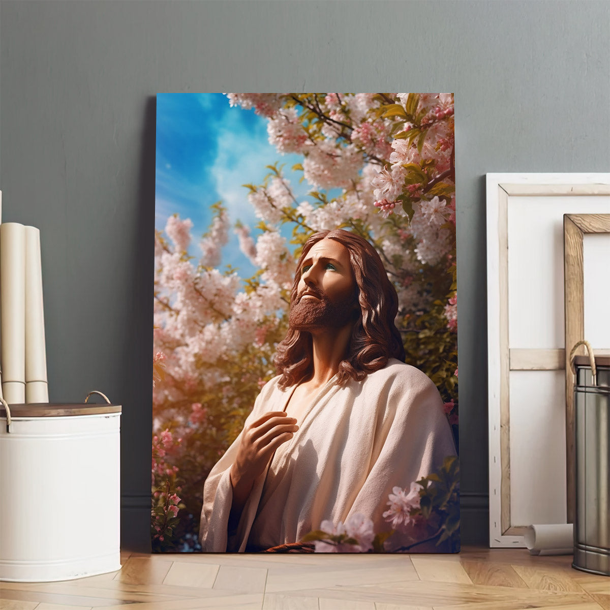 Jesus Christ Enjoying Spring 1 - Jesus Canvas Pictures - Christian Wall Art