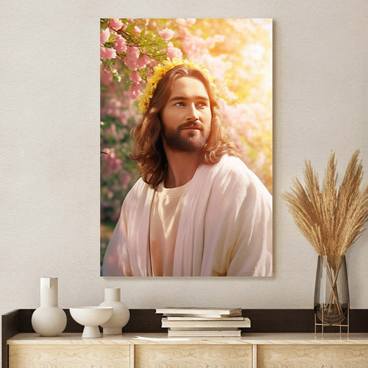 Jesus Christ Enjoying Spring 3 - Jesus Canvas Pictures - Christian Wall Art