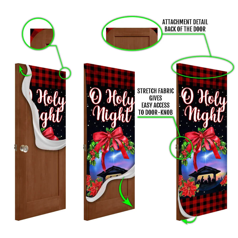 Jesus Christ Family - O Holy Night - Christmas Door Cover - Jesus Door Cover