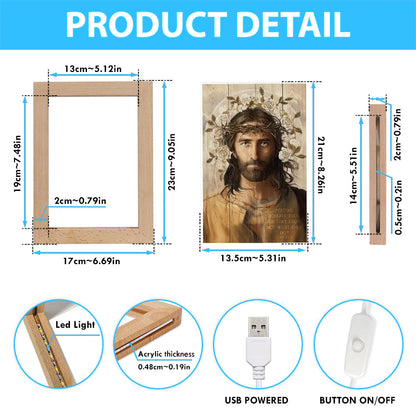 Jesus Christ Father Forgive Them Thorn Crown Frame Lamp