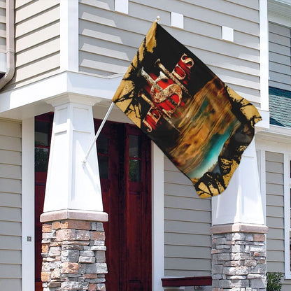 Jesus Christ Flag - Outdoor Christian House Flag - Christian Garden Flags
