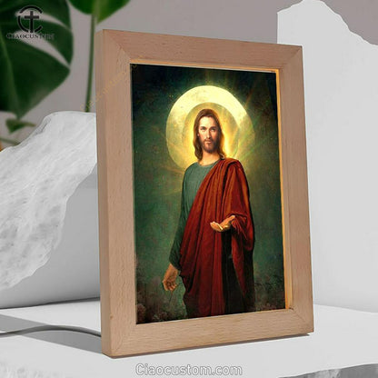 Jesus Christ Frame Lamp Pictures - Christian Wall Art - Jesus Frame Lamp Art