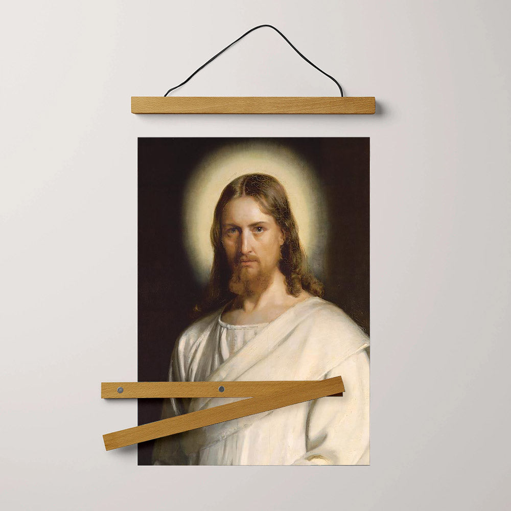 Jesus Christ Hanging Canvas Wall Art - Jesus Picture - Jesus Portrait Canvas - Religious Canvas
