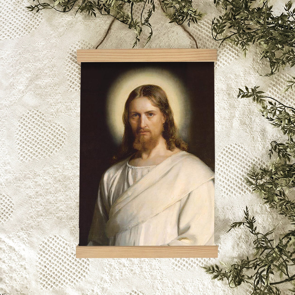 Jesus Christ Hanging Canvas Wall Art - Jesus Picture - Jesus Portrait Canvas - Religious Canvas
