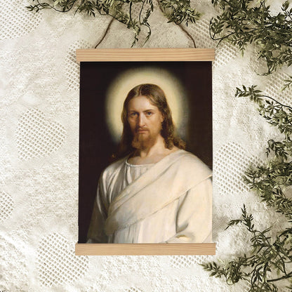 Jesus Christ Hanging Canvas Wall Art - Jesus Picture - Jesus Portrait Canvas - Religious Canvas
