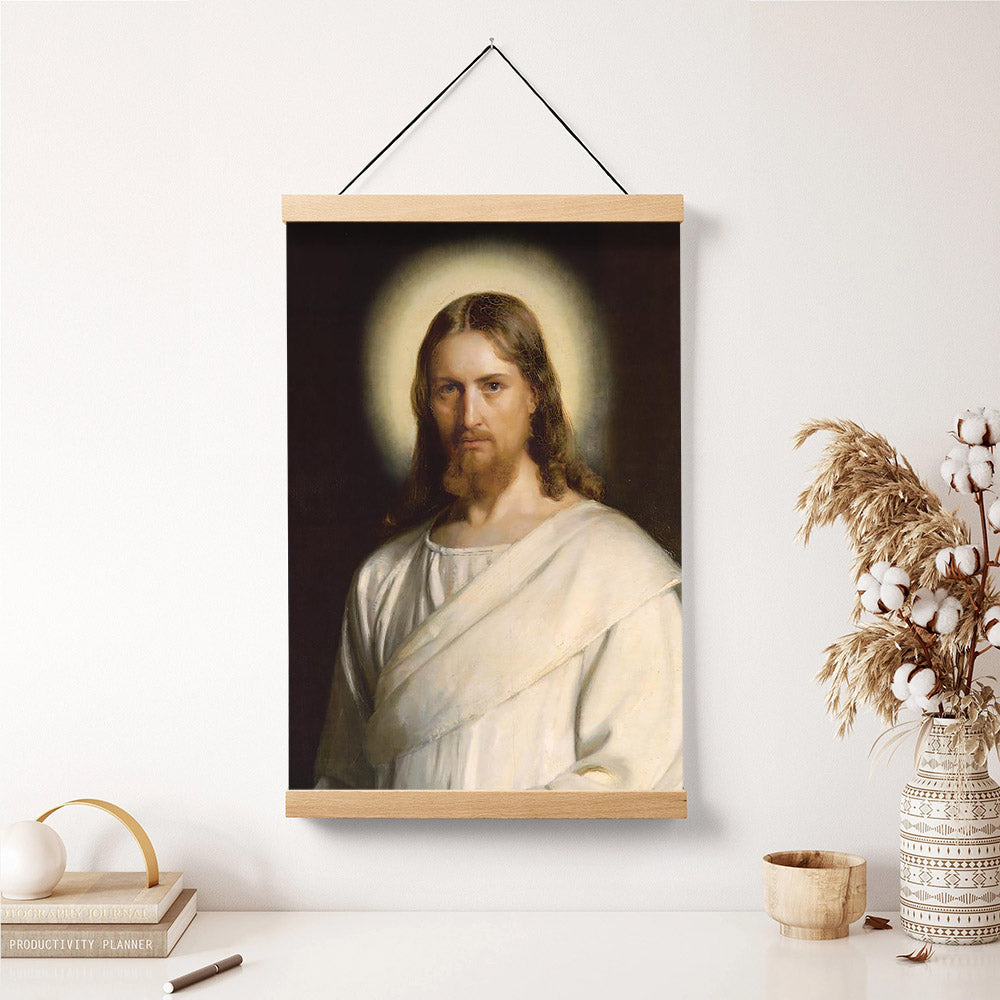 Jesus Christ Hanging Canvas Wall Art - Jesus Picture - Jesus Portrait Canvas - Religious Canvas