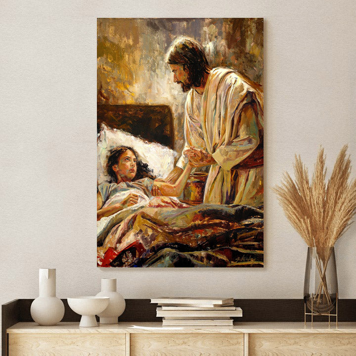 Jesus Christ Healing Canvas Picture - Jesus Christ Canvas Art - Christian Wall Canvas