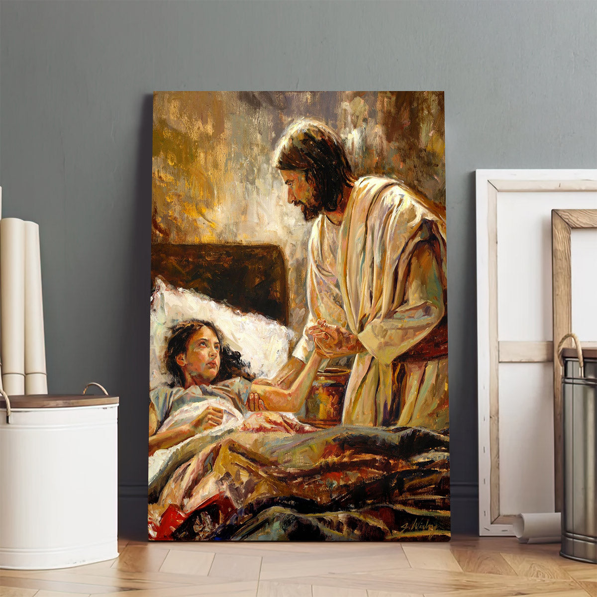 Jesus Christ Healing Canvas Picture - Jesus Christ Canvas Art - Christian Wall Canvas