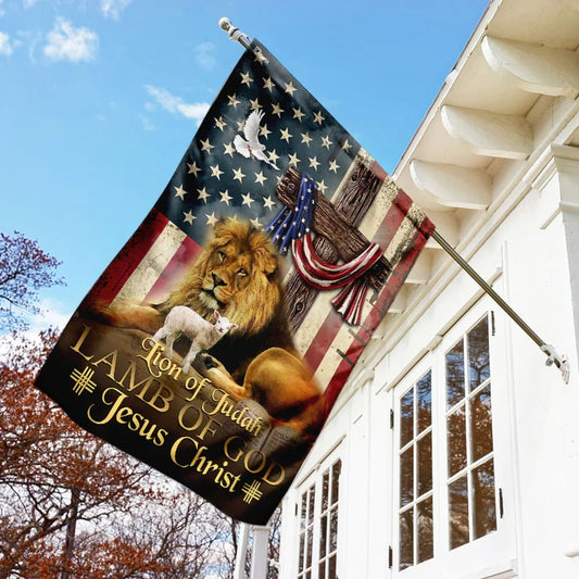 Jesus Christ House Flags - Christian Garden Flags - Outdoor Christian Flag