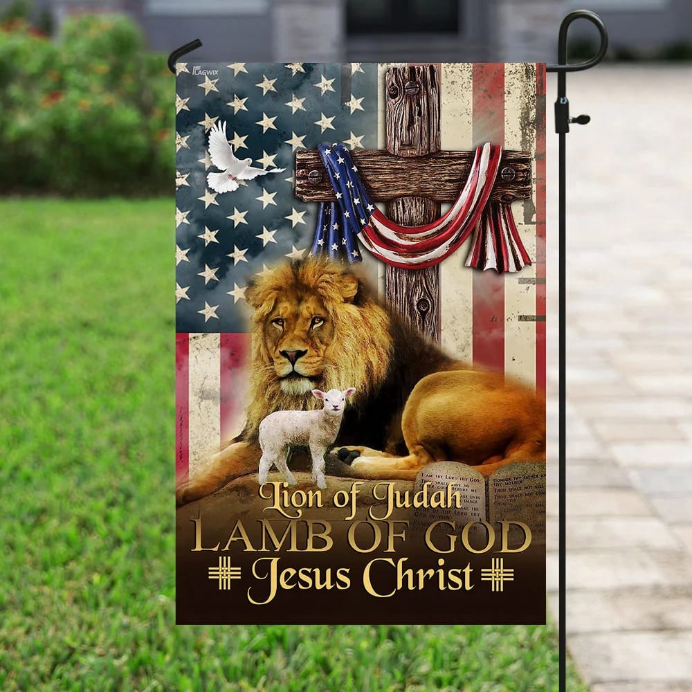 Jesus Christ House Flags - Christian Garden Flags - Outdoor Christian Flag