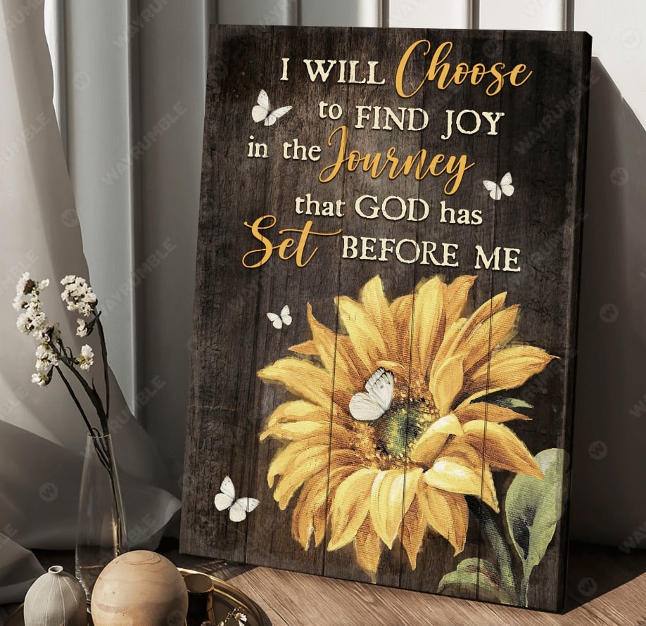 Jesus Christ I Will Choose Joy In The Journey Canvas - Canvas Decor Ideas