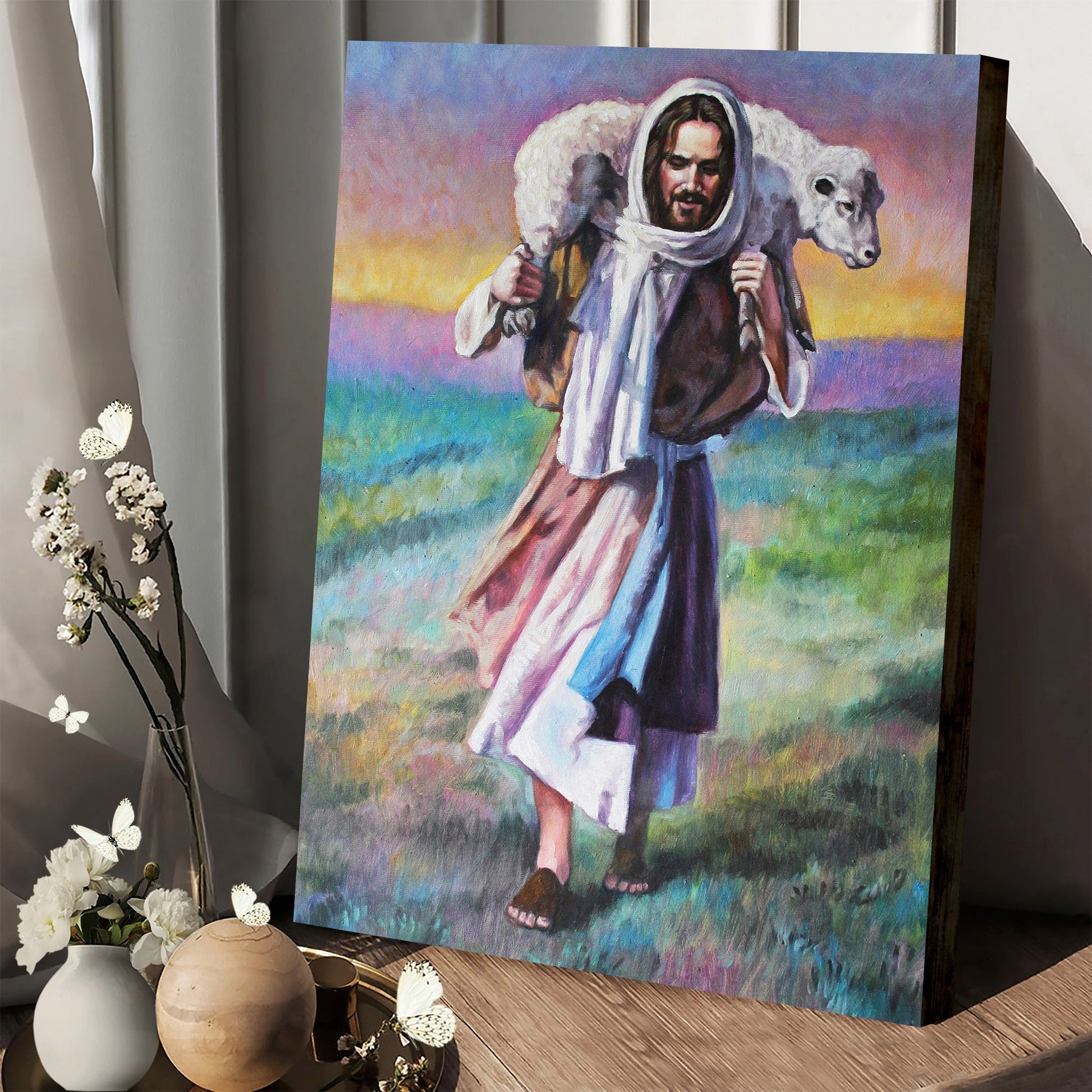 Jesus Christ Icon Painted Icon Catholic Christian Oil - Canvas Pictures - Jesus Canvas Art - Christian Wall Art
