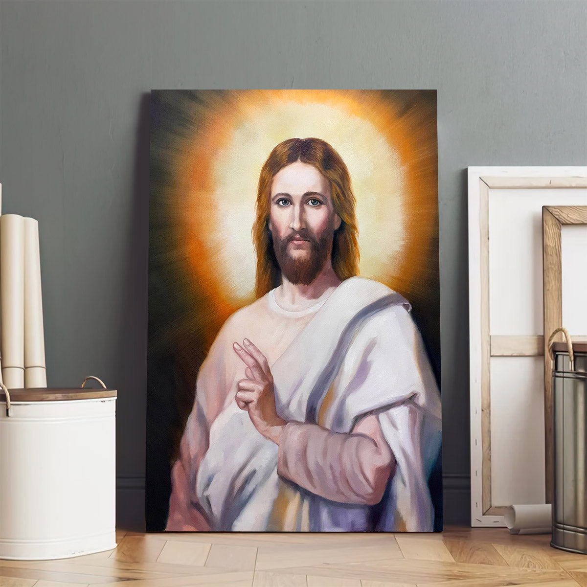 Jesus Christ Icon Painted Icon Catholic Christianoil - Canvas Pictures - Jesus Canvas Art - Christian Wall Art