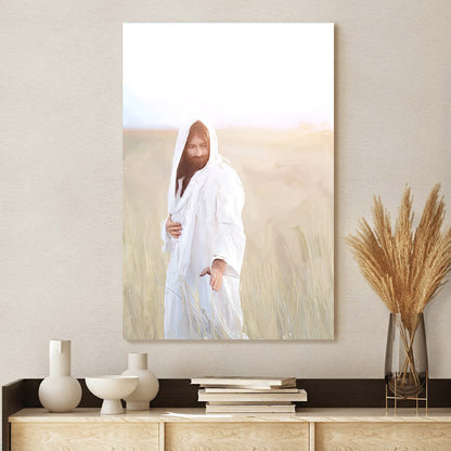 Jesus Christ In Field Canvas Pictures - Jesus Christ Art - Christian Canvas Wall Art