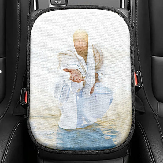Jesus Christ Is Dancing Seat Box Cover, Jesus Car Center Console Cover, Christian Car Interior Accessories