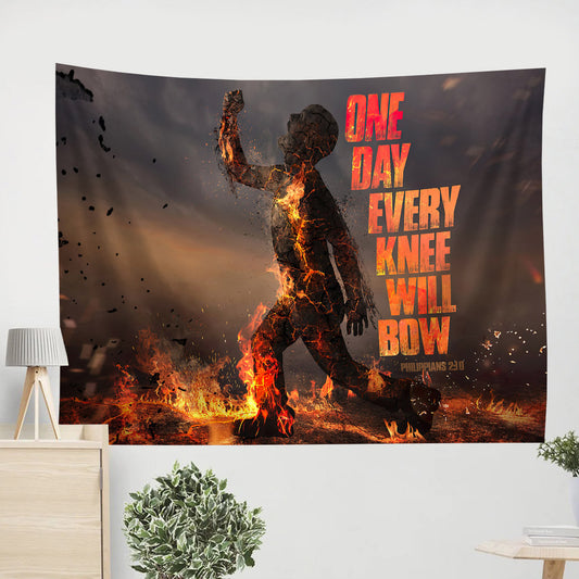 Jesus Christ Is Lord, To The Glory Of God The Father Philippians 2 10 - Religious Tapestry - Jesus Wall Tapestry