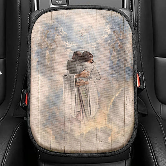 Jesus Christ Is The Same Yesterday Today And Forever Seat Box Cover, Hand Of God Car Center Console Cover, Jesus Christ Car Interior Accessories