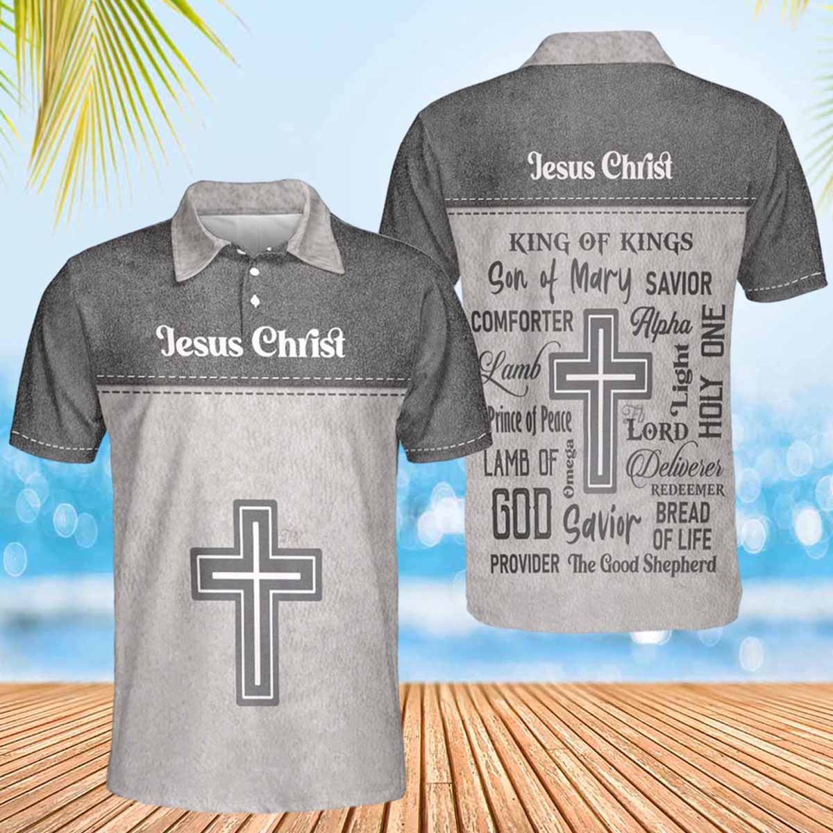 Jesus Christ King Of Kings Polo Shirts - Christian Shirt For Men And Women