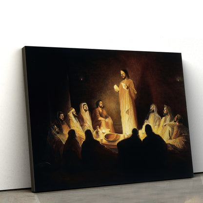 Jesus Christ Last Supper Apostles - Jesus Canvas Wall Art - Christian Wall Art