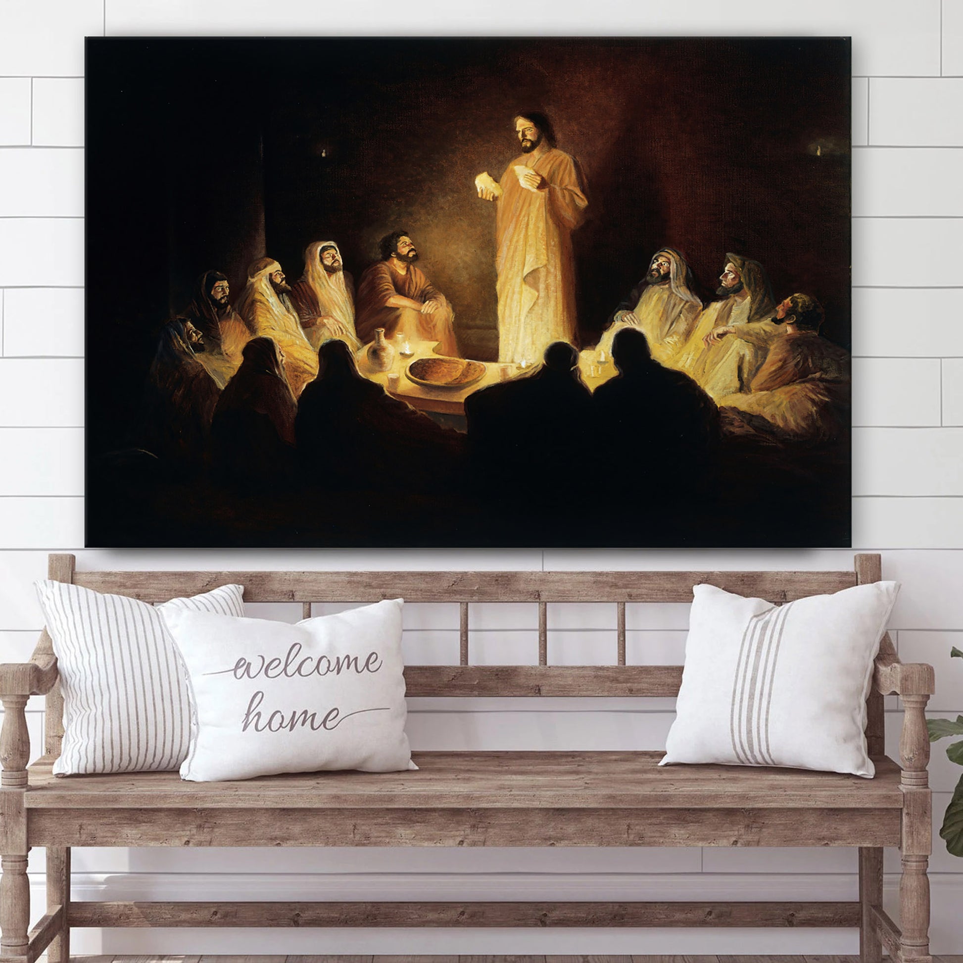 Jesus Christ Last Supper Apostles - Jesus Canvas Wall Art - Christian Wall Art