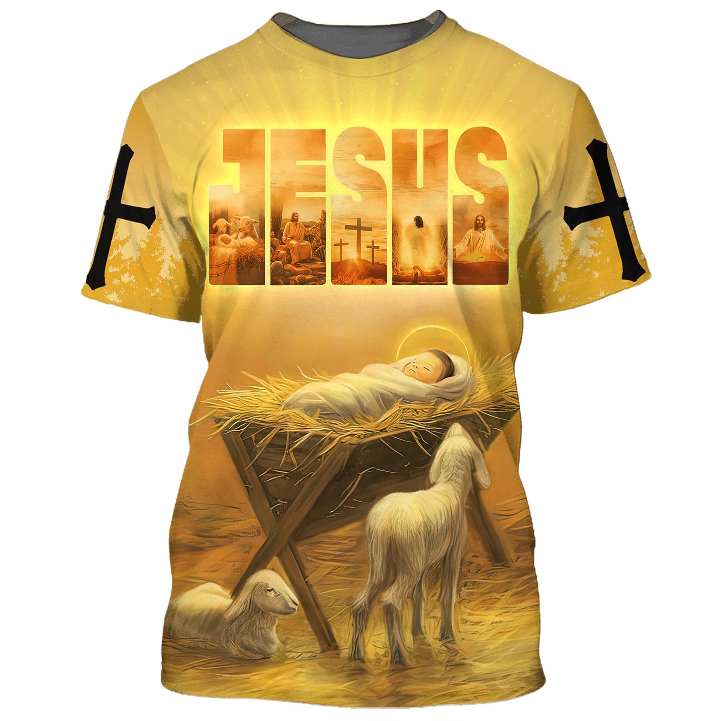 Jesus Christ Manger 3D All Over Printed Shirt for Men and Women