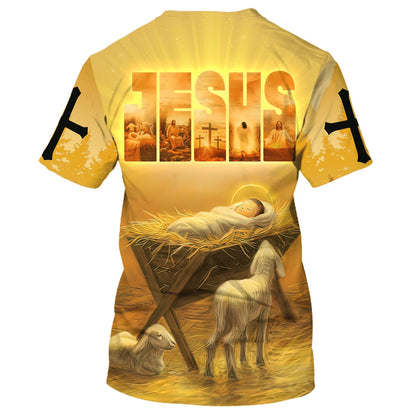 Jesus Christ Manger 3D All Over Printed Shirt for Men and Women