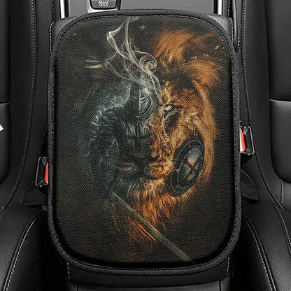 Jesus Christ Northern Cardinal Seat Box Cover, Jesus Is The Key To Heaven Car Center Console Cover, Jesus Christ Car Interior Accessories