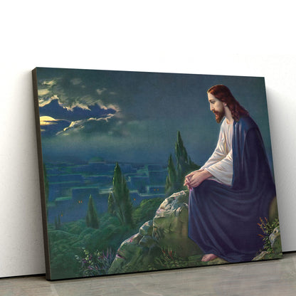 Jesus Christ On The Mount Canvas Pictures - Jesus Christ Canvas Art - Christian Wall Canvas