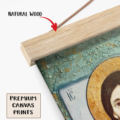 Jesus Christ Pantocrator Greek Orthodox Hanging Canvas Wall Art - Jesus Portrait Picture - Religious Gift - Christian Wall Art Decor