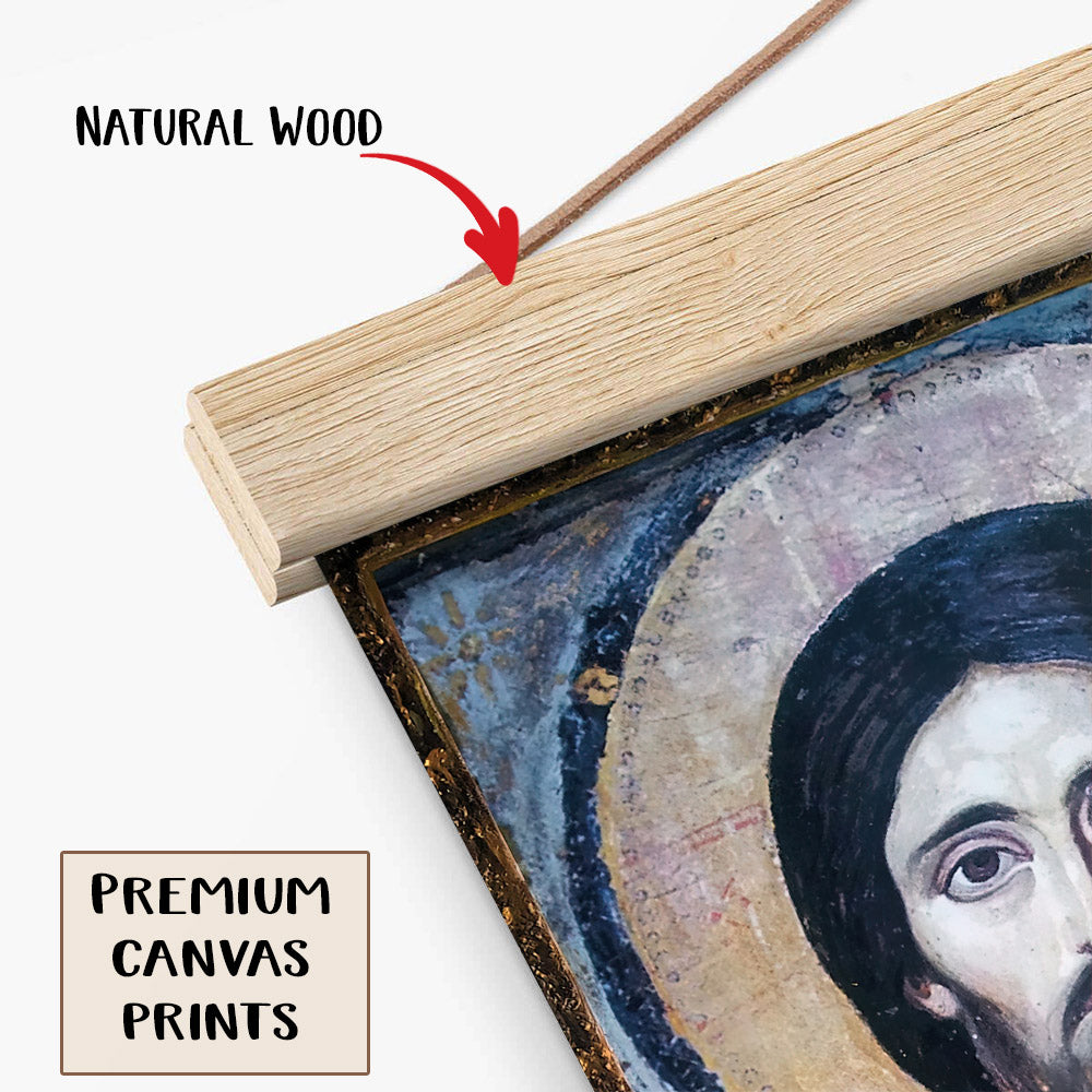 Jesus Christ Pantocrator Sinai Greek Orthodox Hanging Canvas Wall Art - Jesus Portrait Picture - Religious Gift - Christian Wall Art Decor