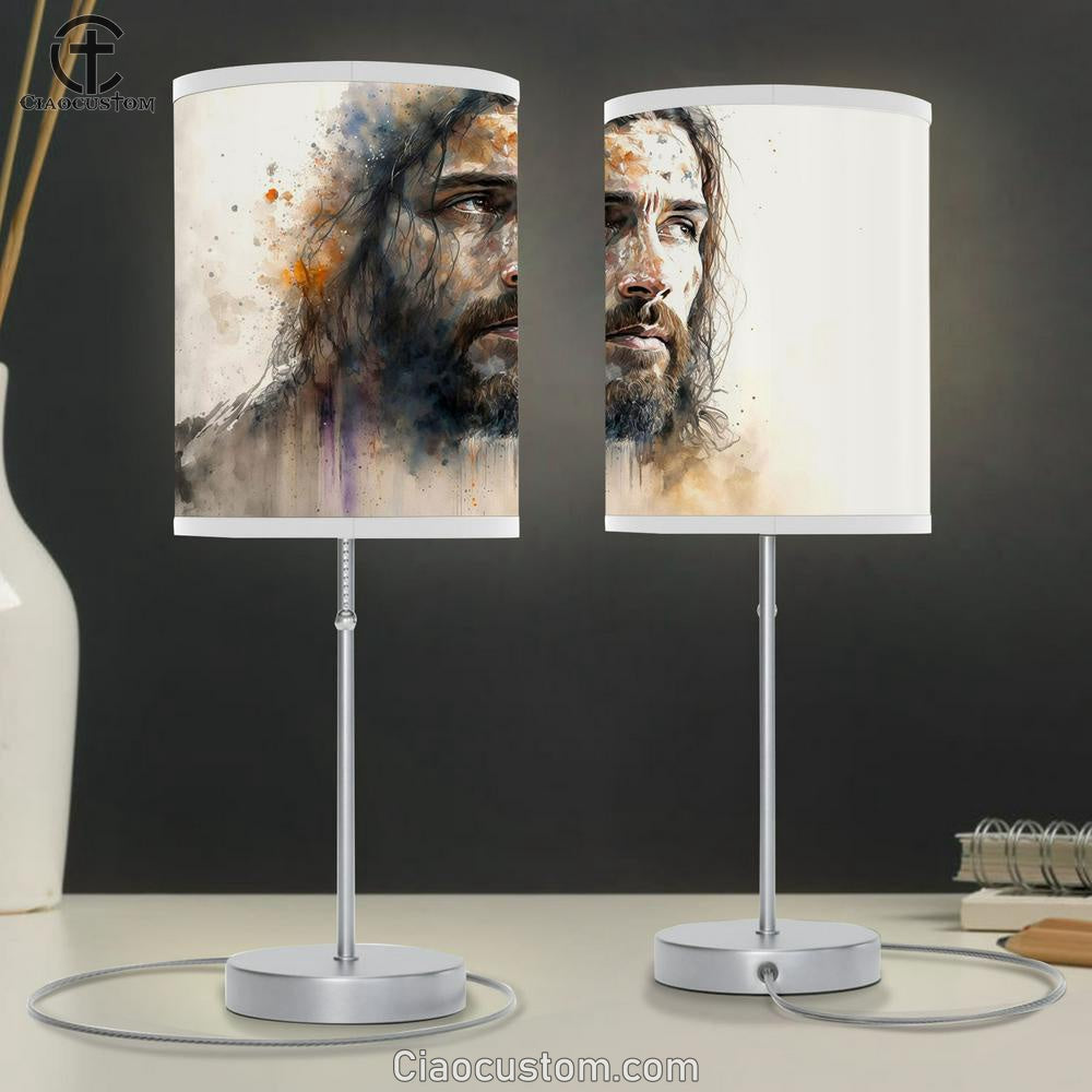 Jesus Christ Pictures Table Lamp Pictures - Faith Art - Christian Table Lamp For Bedroom Decor