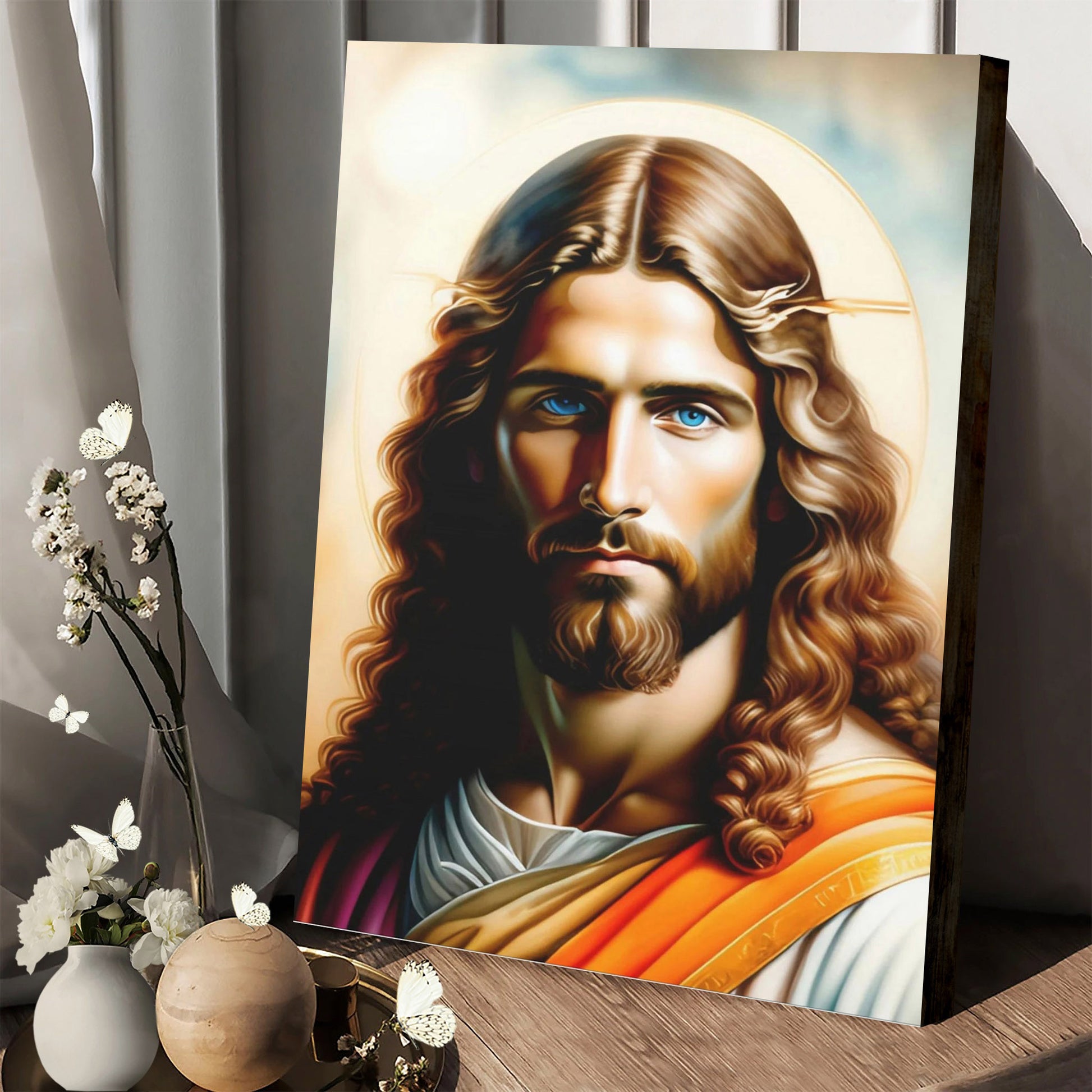 Jesus Christ Portrait - Jesus Canvas Pictures - Christian Wall Art