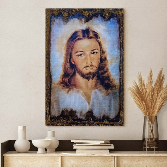 Jesus Christ Portrait Art Canvas - Jesus Portrait Picture - Religious Gift - Christian Wall Art Decor
