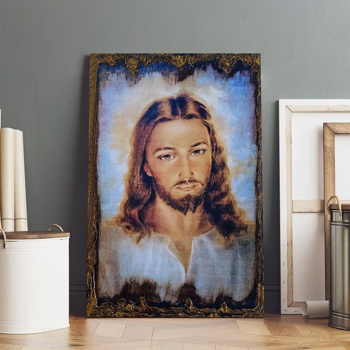 Jesus Christ Portrait Art Canvas - Jesus Portrait Picture - Religious Gift - Christian Wall Art Decor